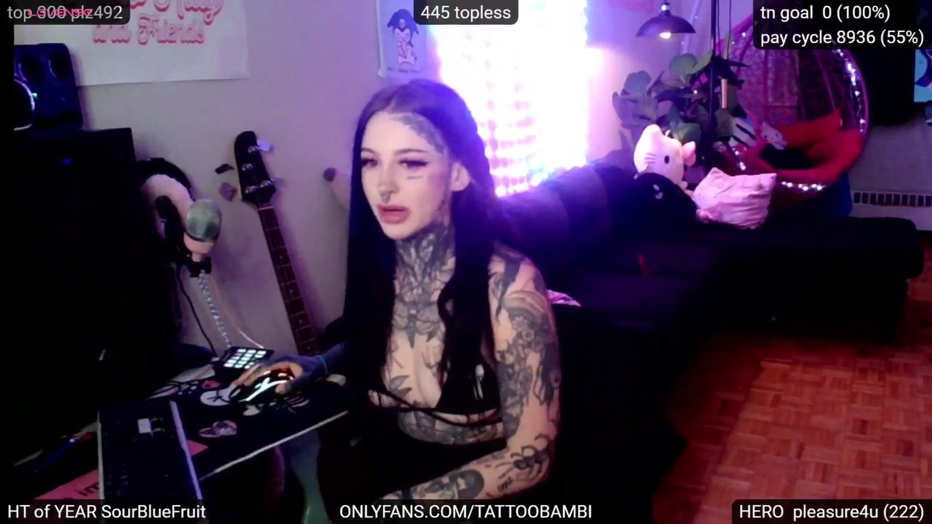 Gallery image thumbnail from Tattoobambi's myfreecams stream on, 12/22/2024, 01:01 image 4 of 20