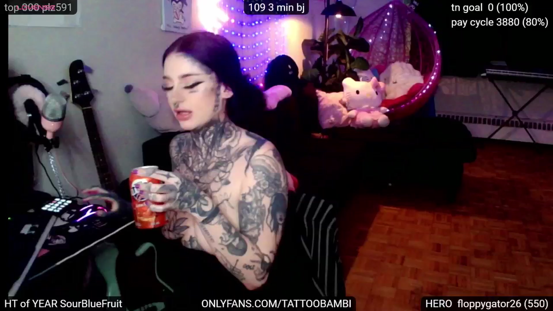 Gallery image thumbnail from Tattoobambi's myfreecams stream on, 12/27/2024, 04:15 image 10 of 20