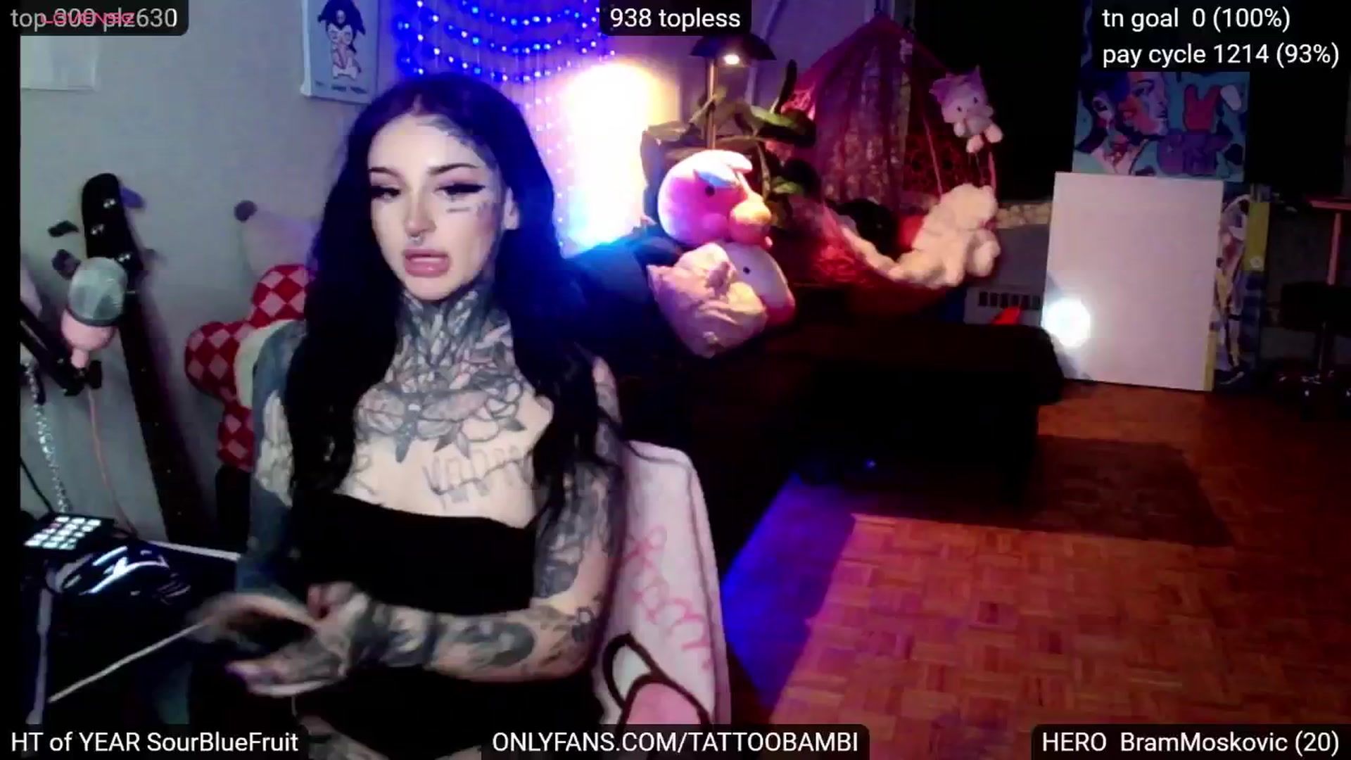 Gallery image thumbnail from Tattoobambi's myfreecams stream on, 12/29/2024, 02:28 image 3 of 20