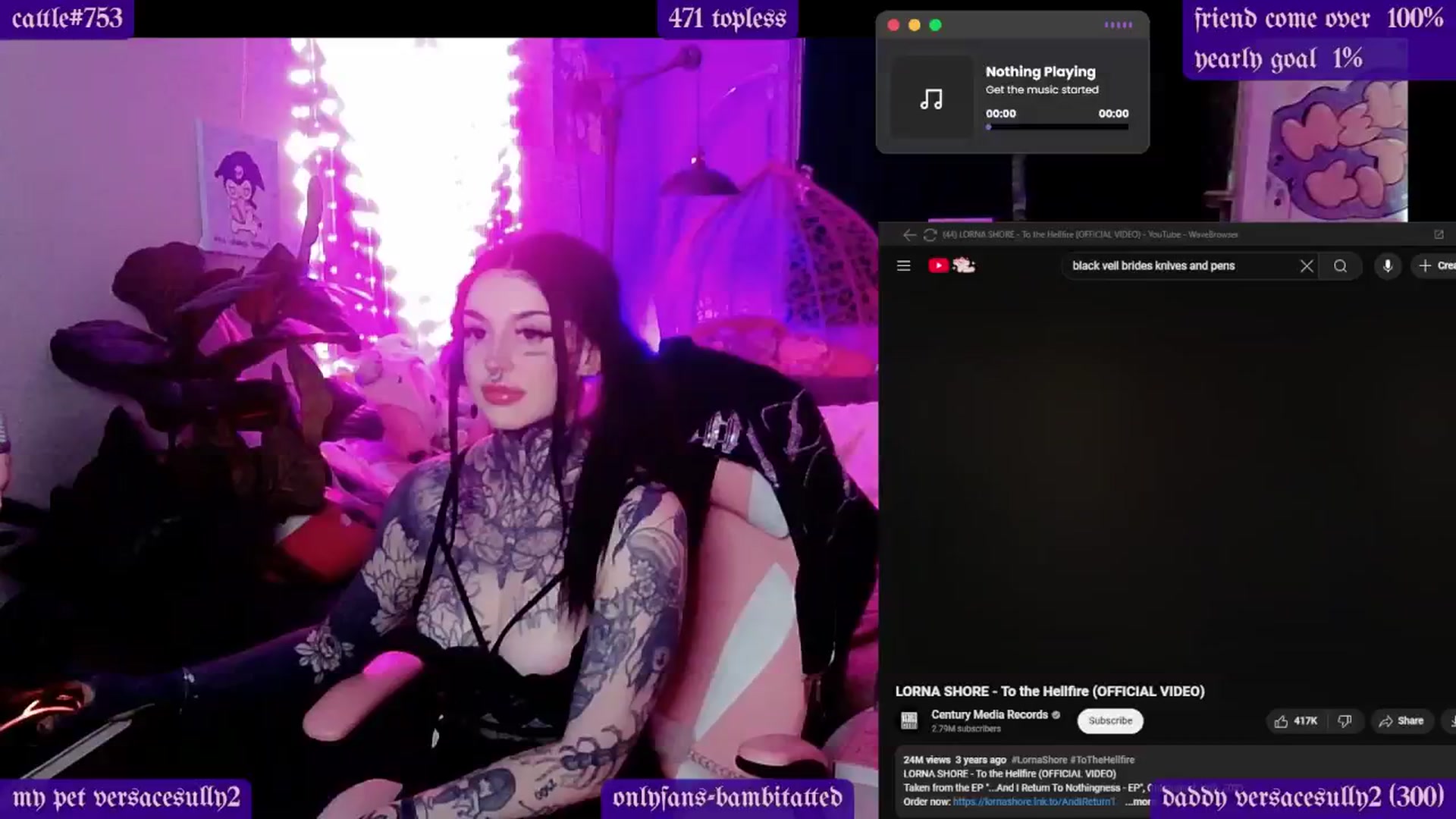 Gallery image thumbnail from Tattoobambi's myfreecams stream on, 02/09/2025, 04:17 image 10 of 20