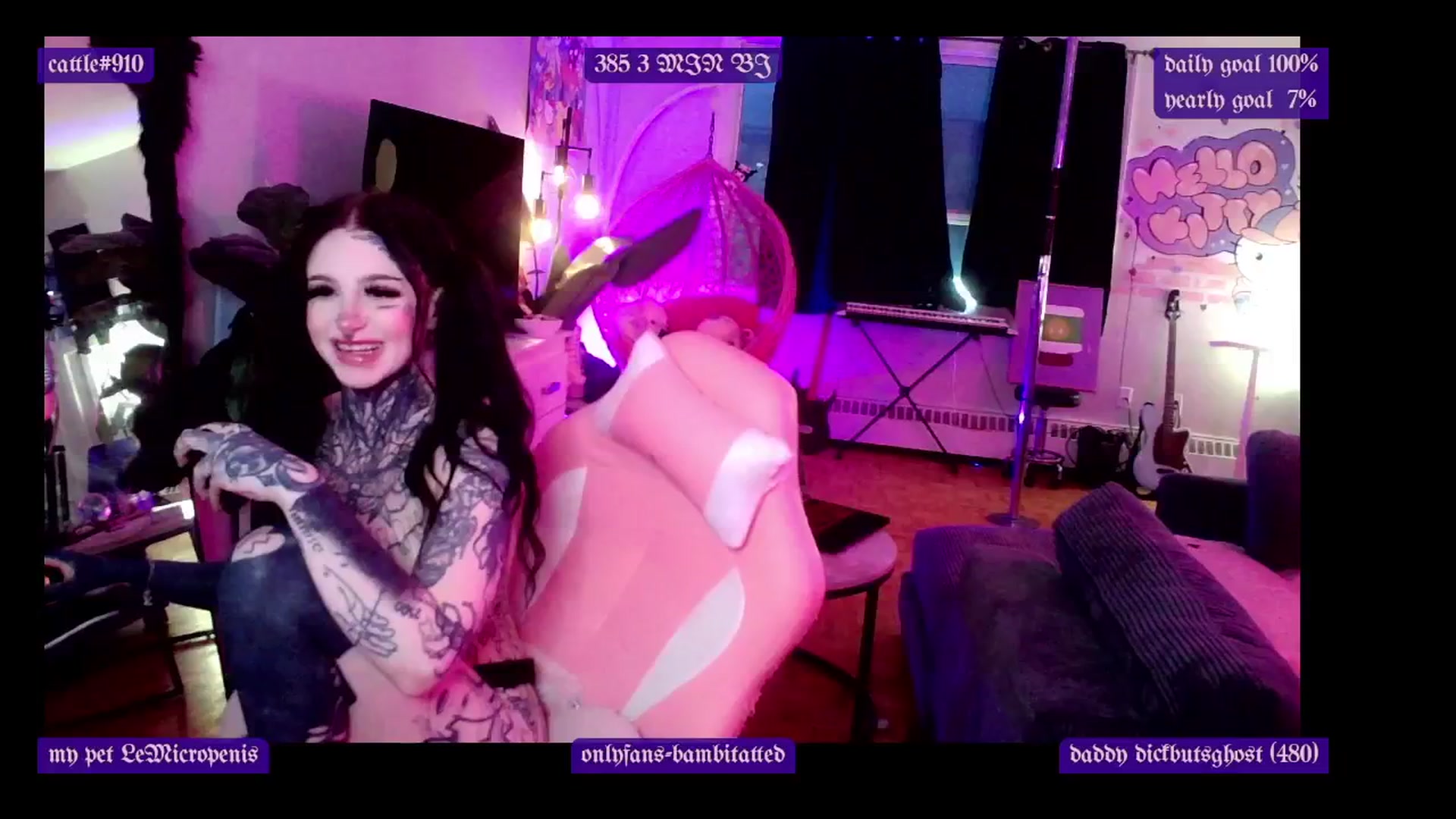 Gallery image thumbnail from Tattoobambi's myfreecams stream on, 04/12/2025, 01:00 image 1 of 20