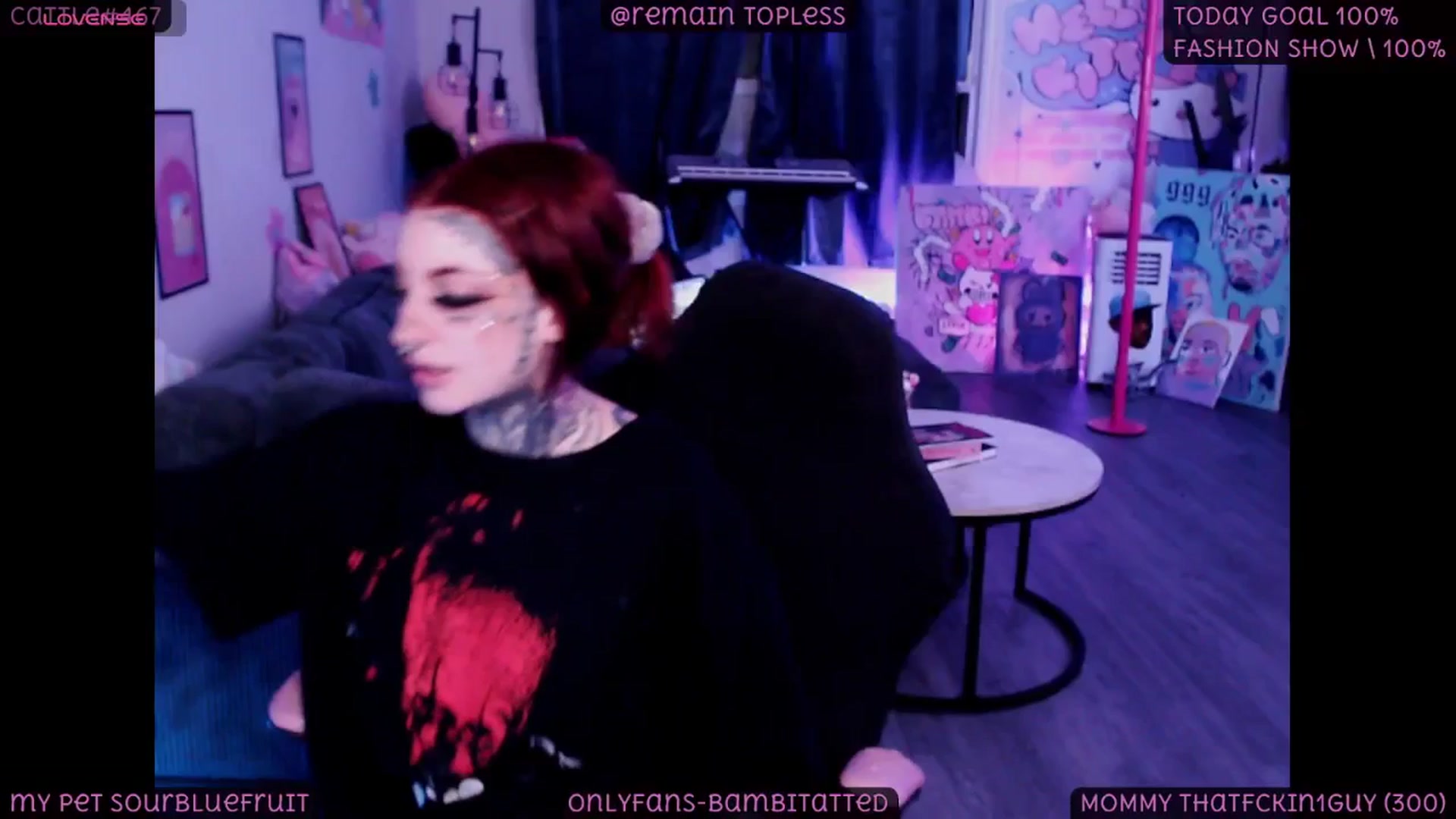 Gallery image thumbnail from Tattoobambi's myfreecams stream on, 09/23/2025, 04:40 image 9 of 20