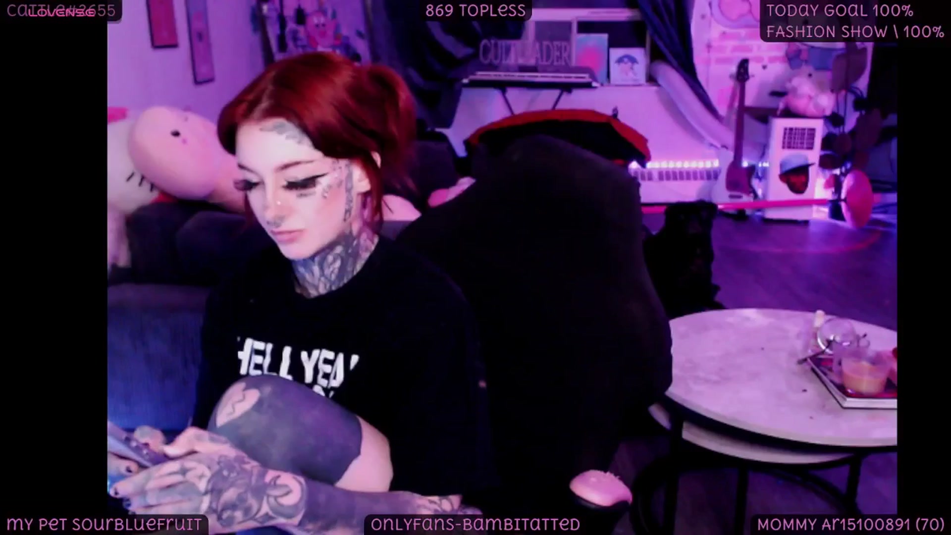 Gallery image thumbnail from Tattoobambi's myfreecams stream on, 10/02/2025, 03:12 image 14 of 20