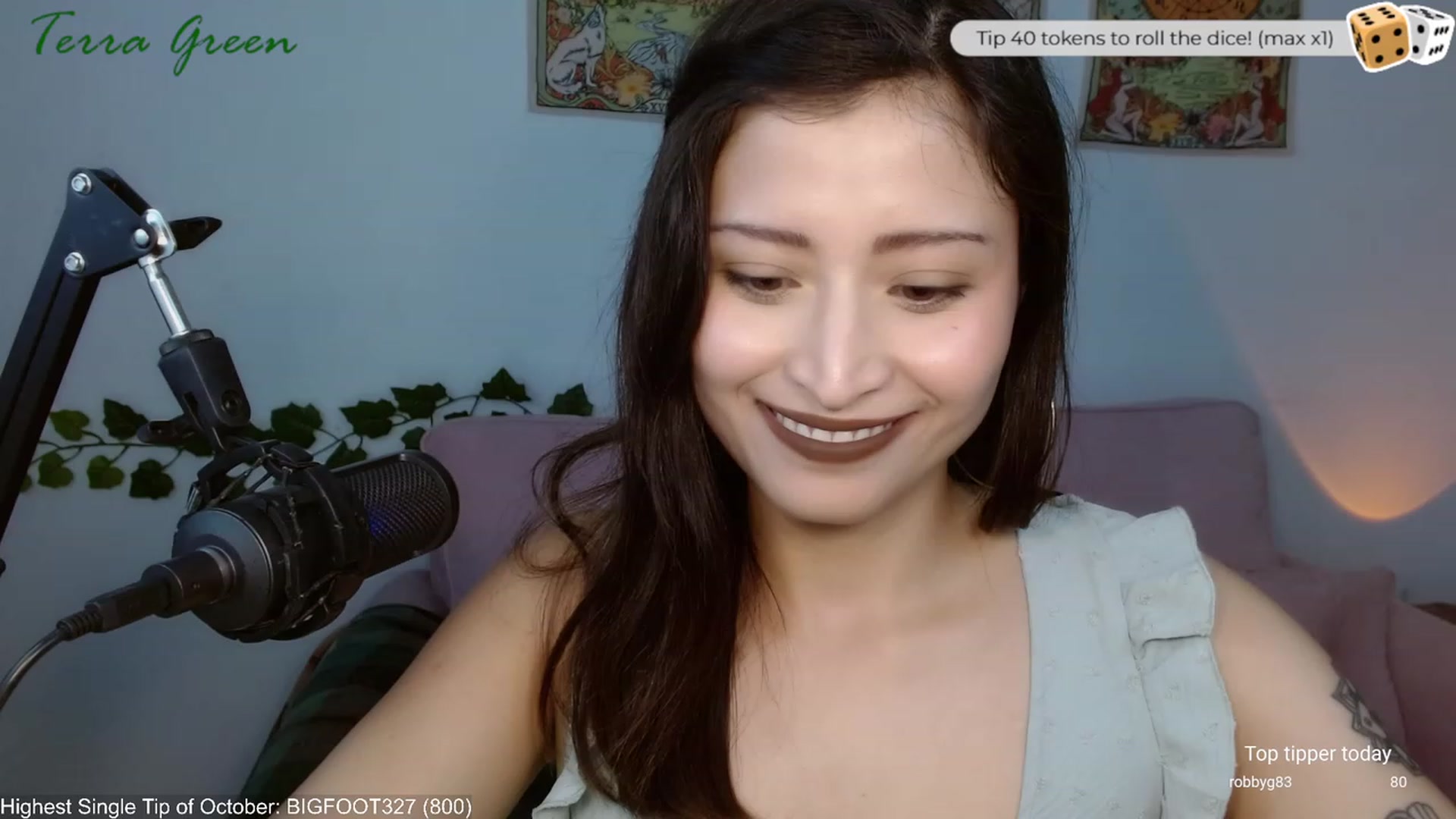 Gallery image thumbnail from TerraGreen's myfreecams stream on, 10/02/2023, 18:54 image 20 of 20