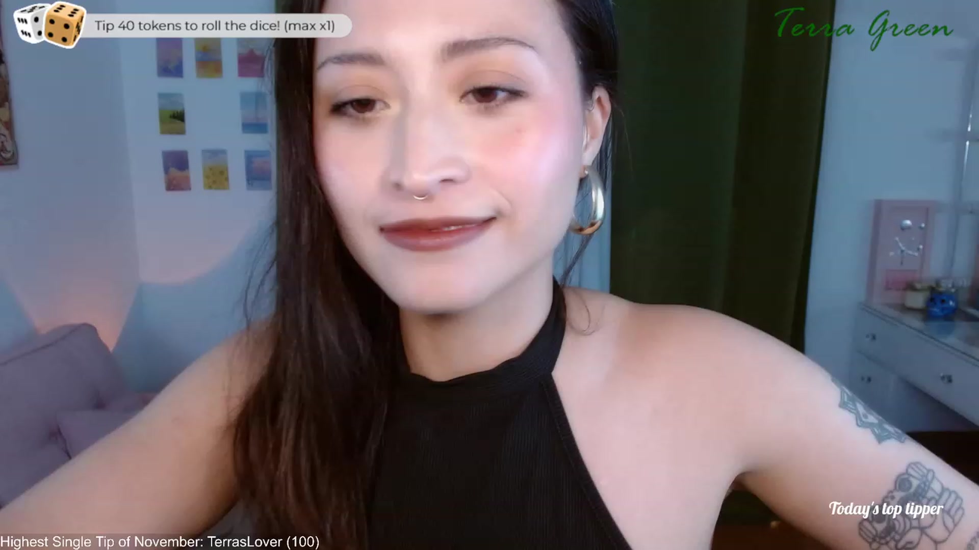 Gallery image thumbnail from TerraGreen's myfreecams stream on, 11/03/2023, 18:07 image 9 of 20
