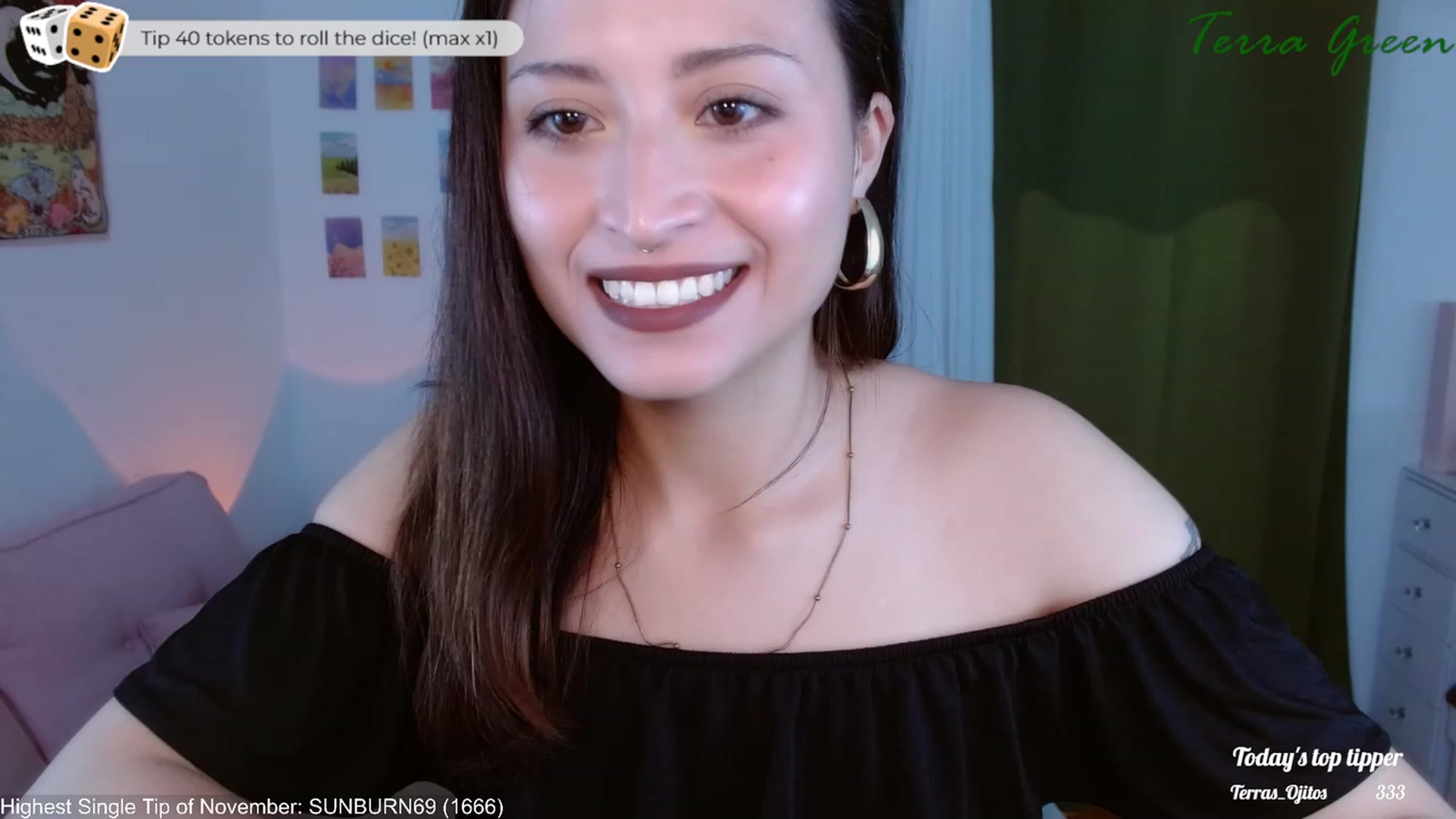 Gallery image thumbnail from TerraGreen's myfreecams stream on, 11/07/2023, 19:04 image 16 of 20