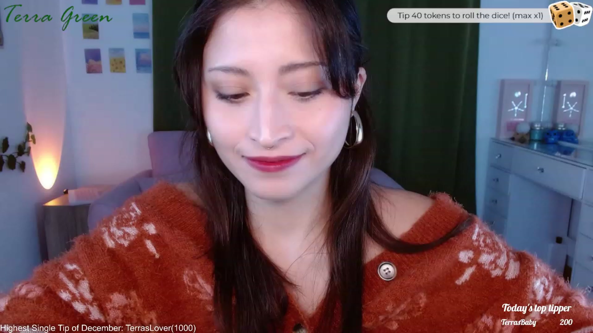 Gallery image thumbnail from TerraGreen's myfreecams stream on, 12/05/2023, 20:03 image 16 of 20