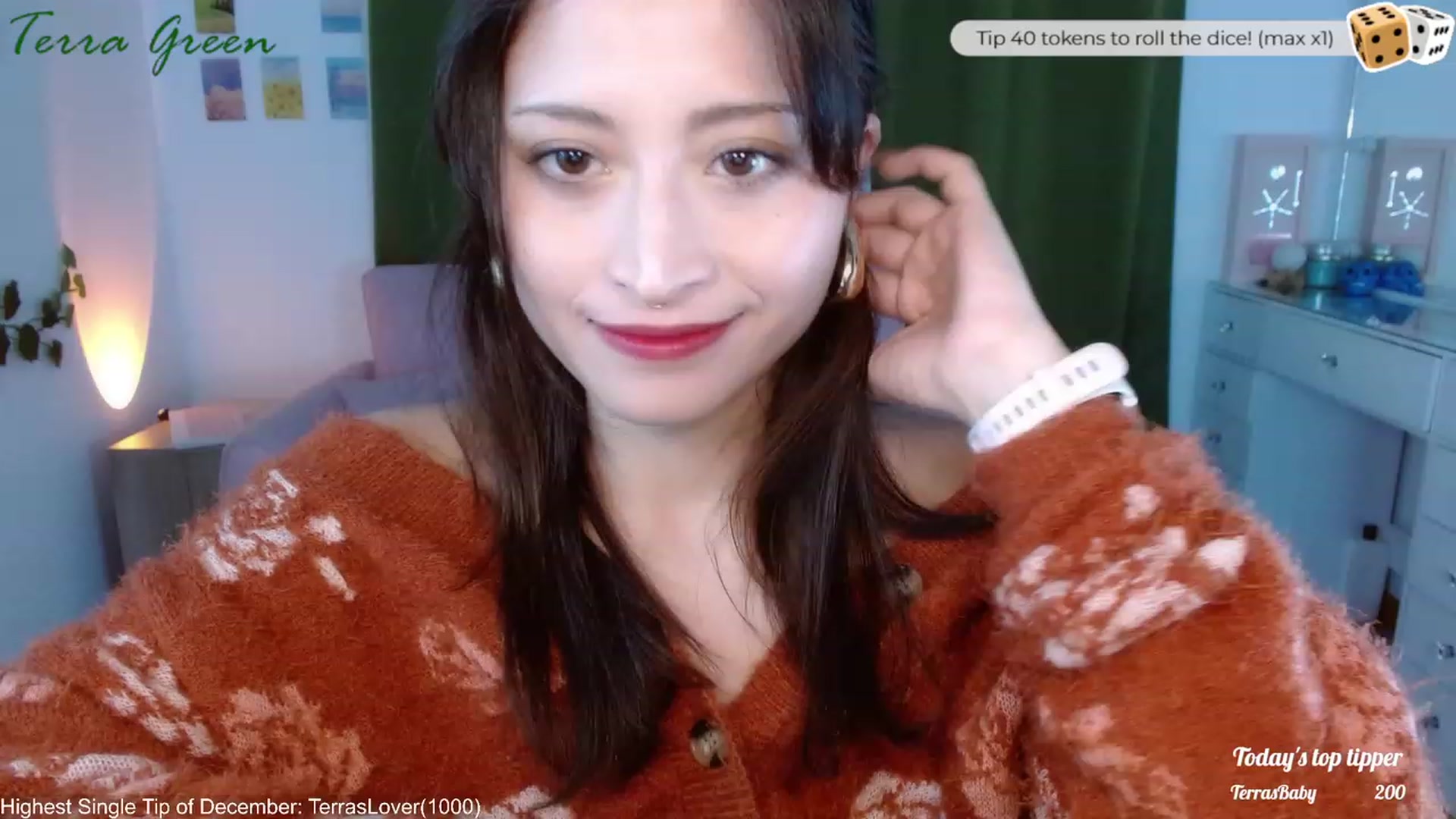 Gallery image thumbnail from TerraGreen's myfreecams stream on, 12/05/2023, 20:03 image 15 of 20