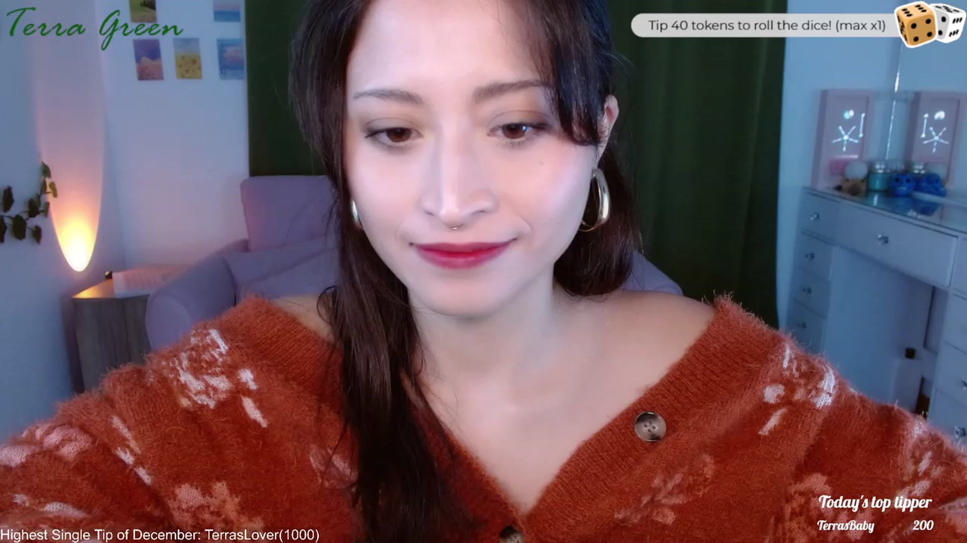 Gallery image thumbnail from TerraGreen's myfreecams stream on, 12/05/2023, 20:03 image 12 of 20