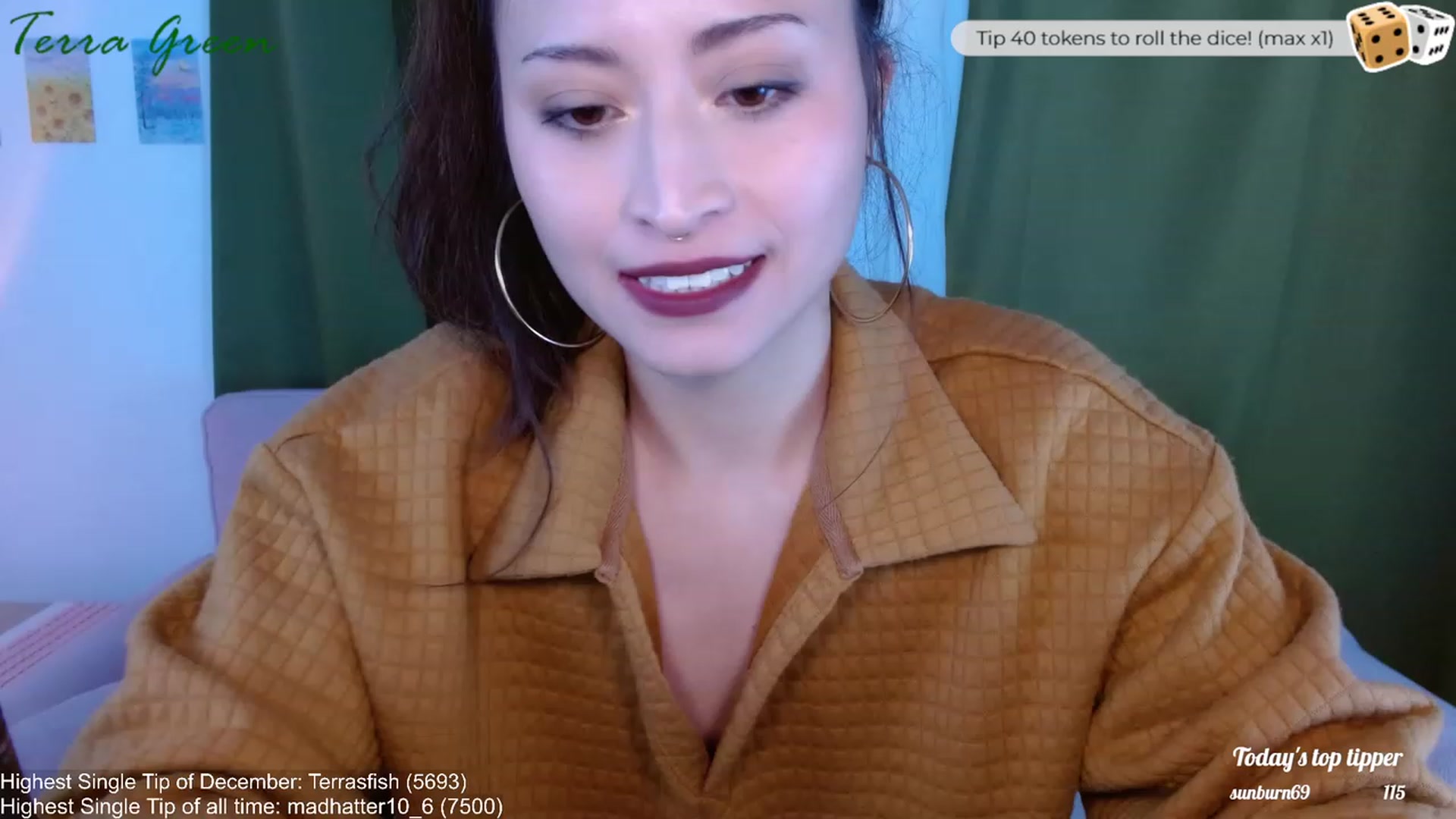 Gallery image thumbnail from TerraGreen's myfreecams stream on, 12/20/2023, 19:58 image 2 of 20