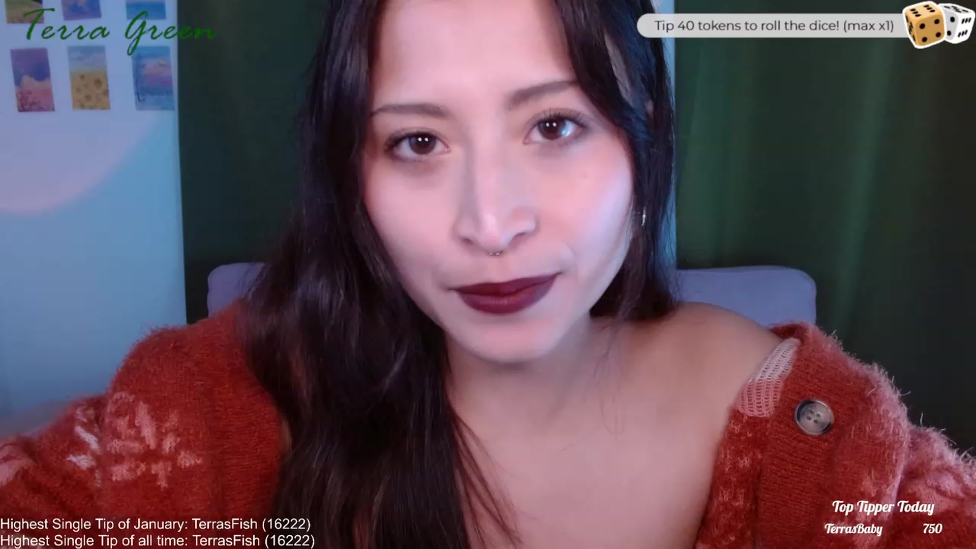 Gallery image thumbnail from TerraGreen's myfreecams stream on, 01/05/2024, 19:14 image 5 of 20