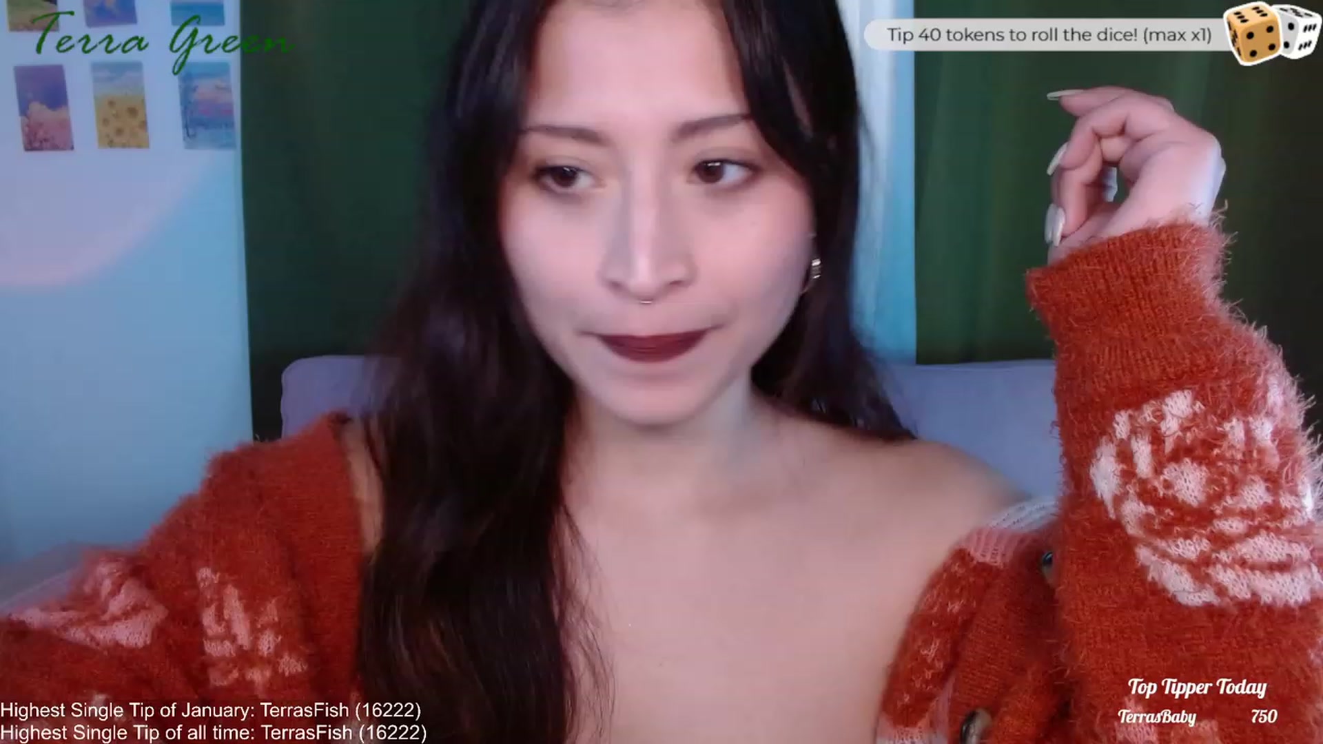 Gallery image thumbnail from TerraGreen's myfreecams stream on, 01/05/2024, 19:14 image 7 of 20