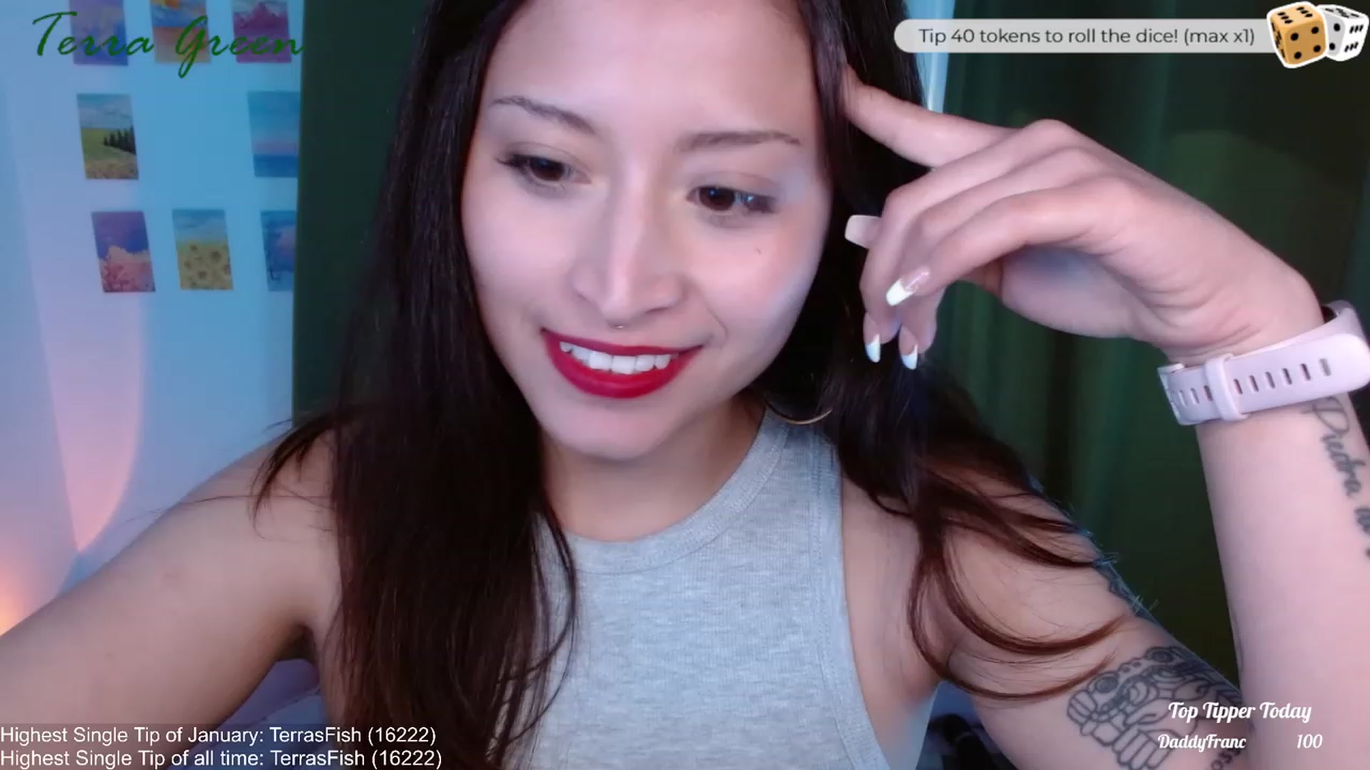 Gallery image thumbnail from TerraGreen's myfreecams stream on, 01/24/2024, 19:41 image 1 of 20