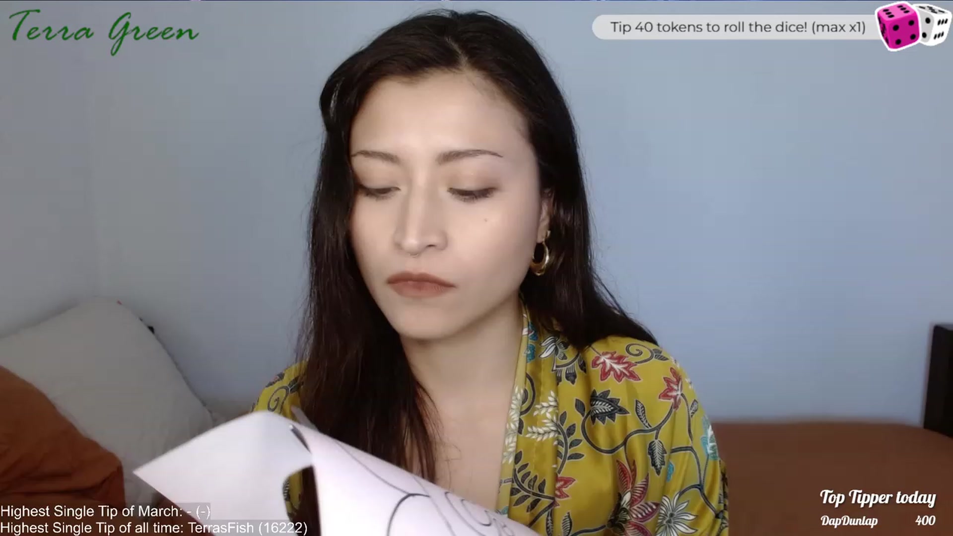 Gallery image thumbnail from TerraGreen's myfreecams stream on, 03/01/2024, 18:49 image 2 of 20