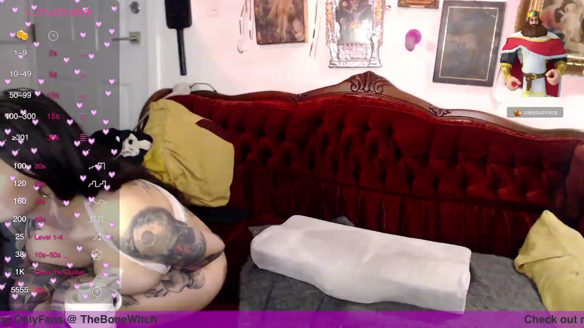 Gallery image thumbnail from TheBoneWitch's myfreecams stream on, 09/04/2023, 05:23 image 16 of 20