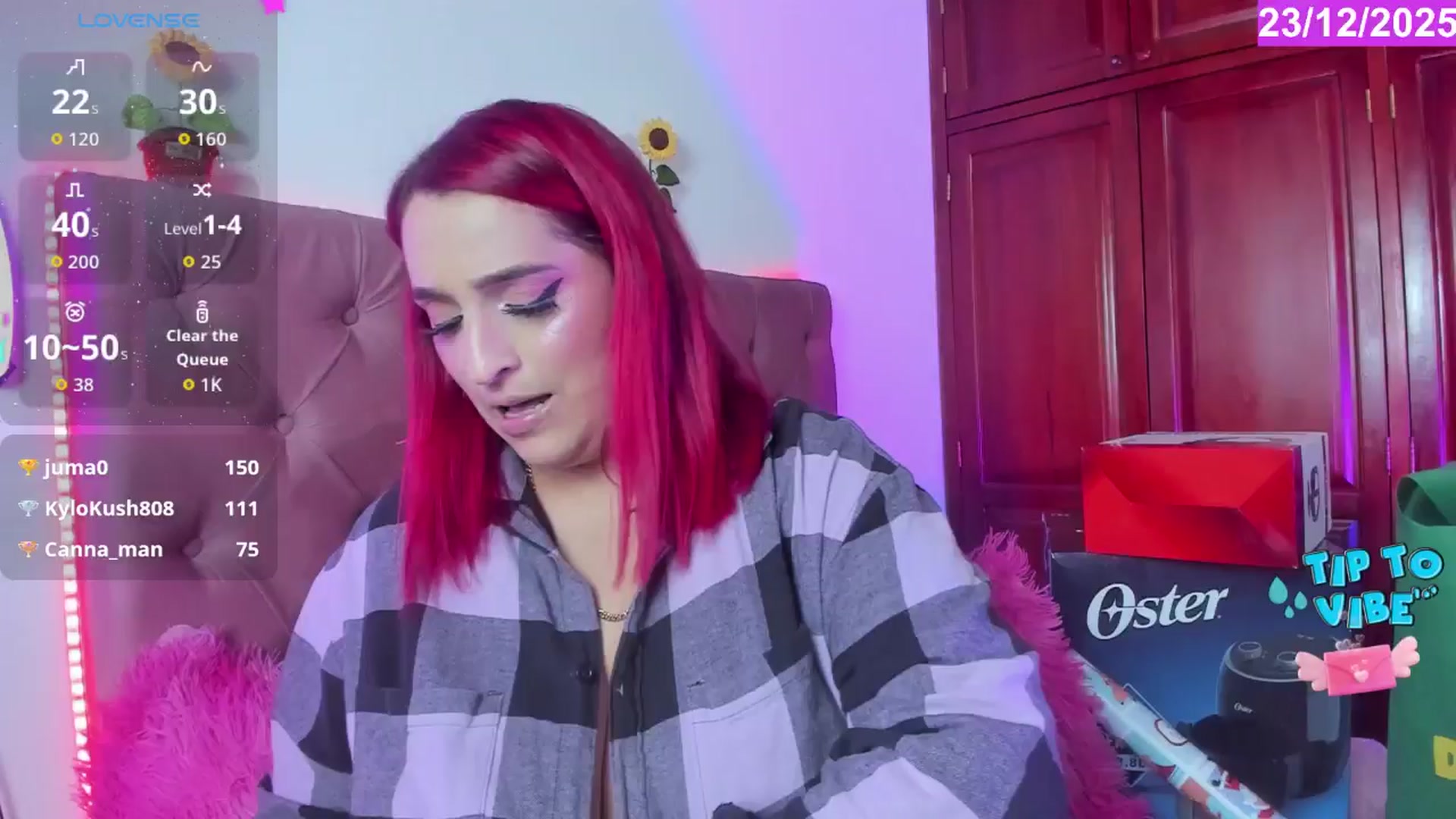 Gallery image thumbnail from Tifannys_ti's myfreecams stream on, 12/23/2025, 20:01 image 17 of 20