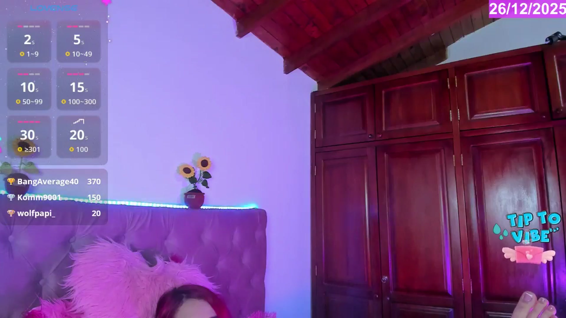 Gallery image thumbnail from Tifannys_ti's myfreecams stream on, 12/26/2025, 21:20 image 2 of 20