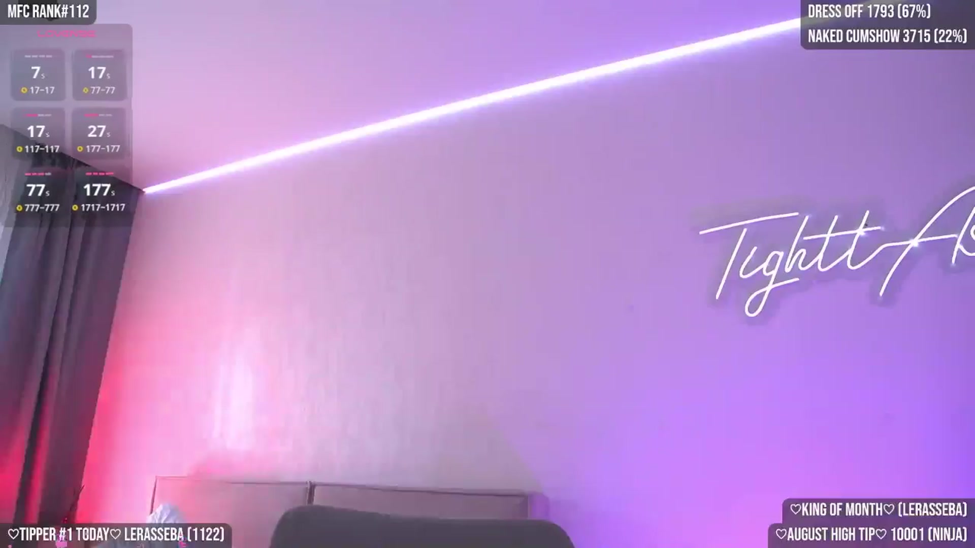 Gallery image thumbnail from TighttAss's myfreecams stream on, 08/30/2025, 05:05 image 8 of 20