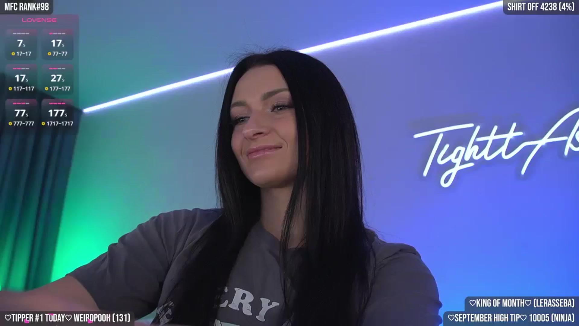 Gallery image thumbnail from TighttAss's myfreecams stream on, 09/14/2025, 05:03 image 6 of 20