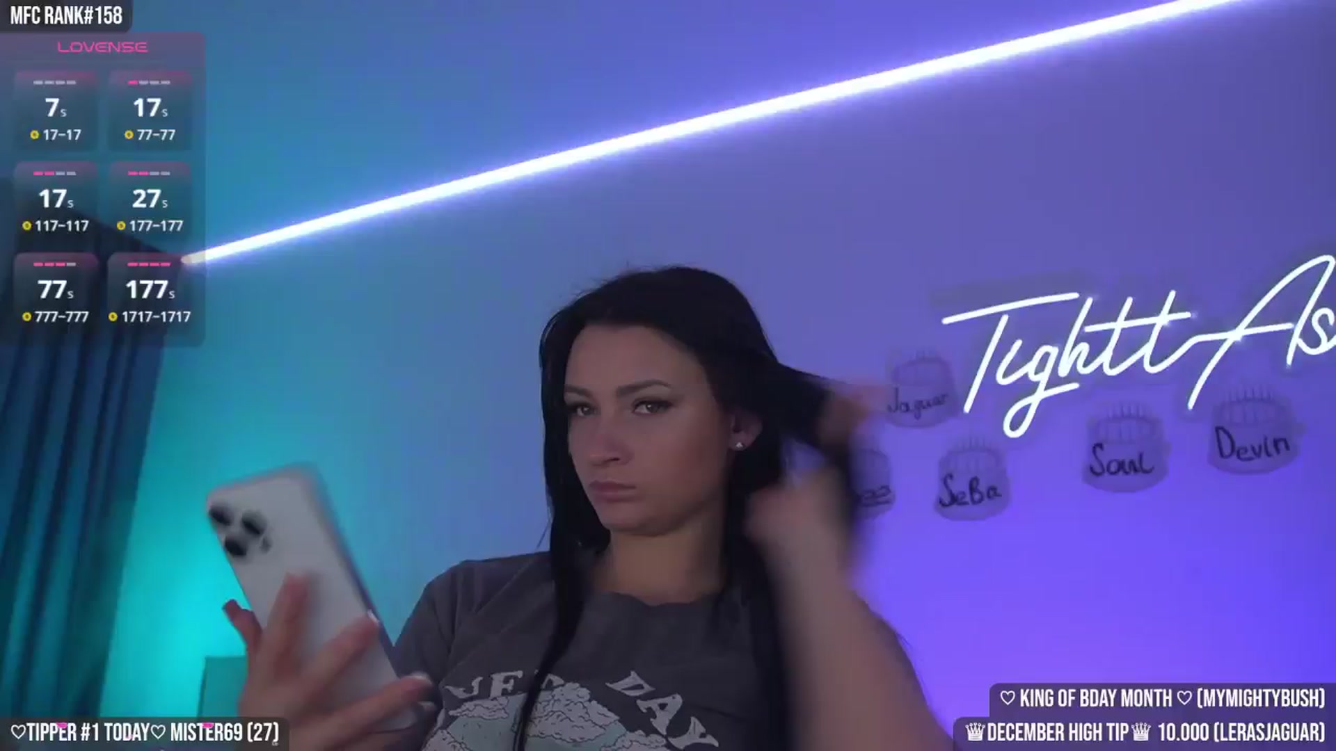 Gallery image thumbnail from TighttAss's myfreecams stream on, 12/14/2025, 04:45 image 1 of 20