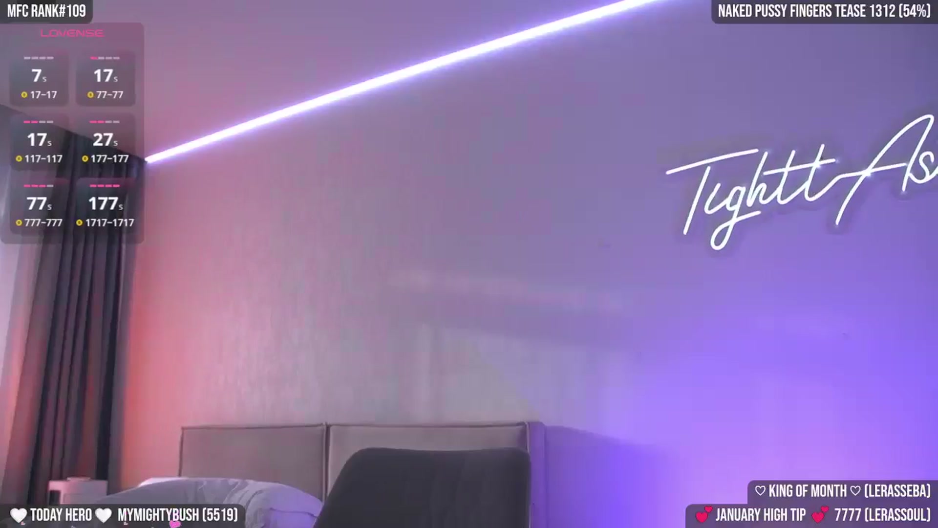 Gallery image thumbnail from TighttAss's myfreecams stream on, 01/16/2026, 05:36 image 9 of 20