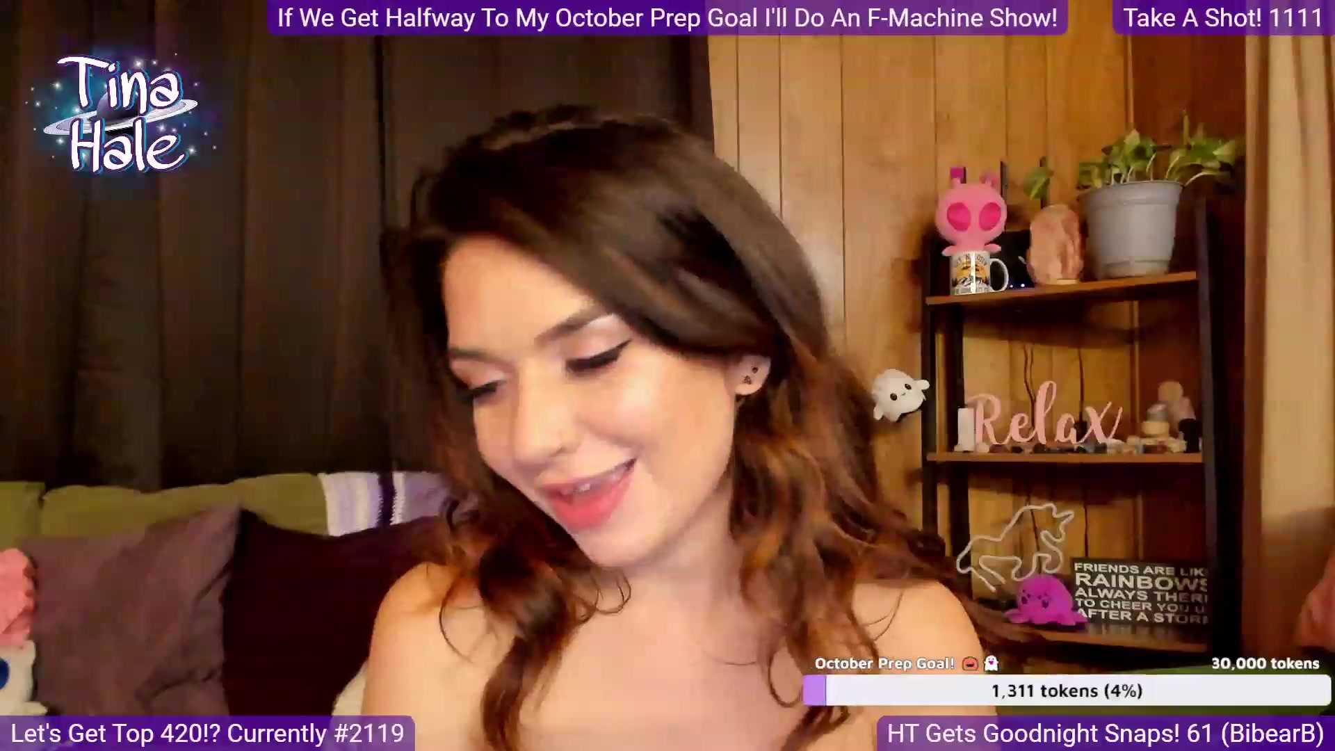 Gallery image thumbnail from TinaHale's myfreecams stream on, 09/04/2023, 03:54 image 13 of 20