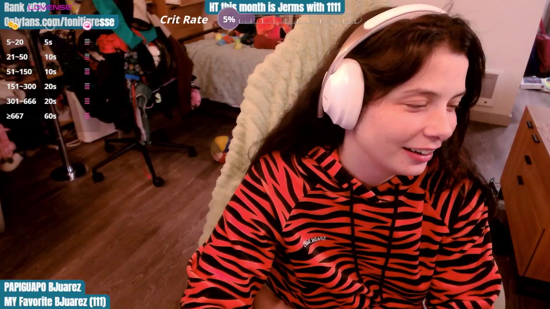Gallery image thumbnail from ToniTigresse's myfreecams stream on, 10/14/2025, 24:58 image 1 of 20