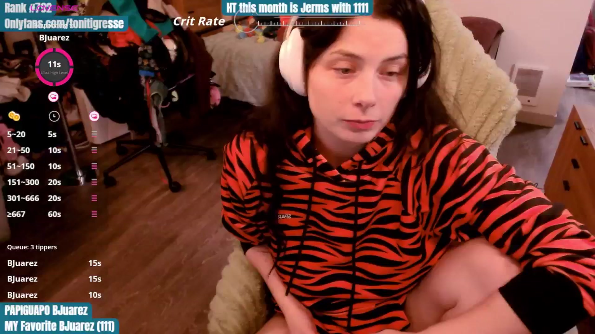 Gallery image thumbnail from ToniTigresse's myfreecams stream on, 10/14/2025, 24:58 image 10 of 20