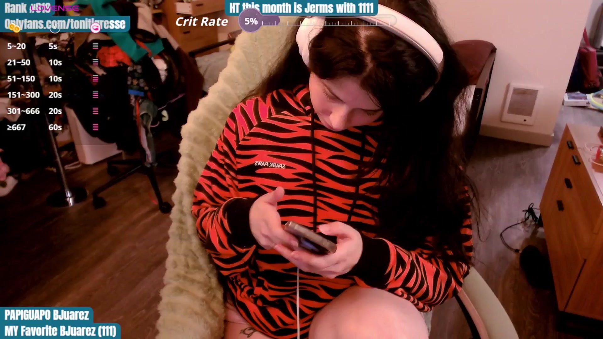 Gallery image thumbnail from ToniTigresse's myfreecams stream on, 10/14/2025, 24:58 image 5 of 20