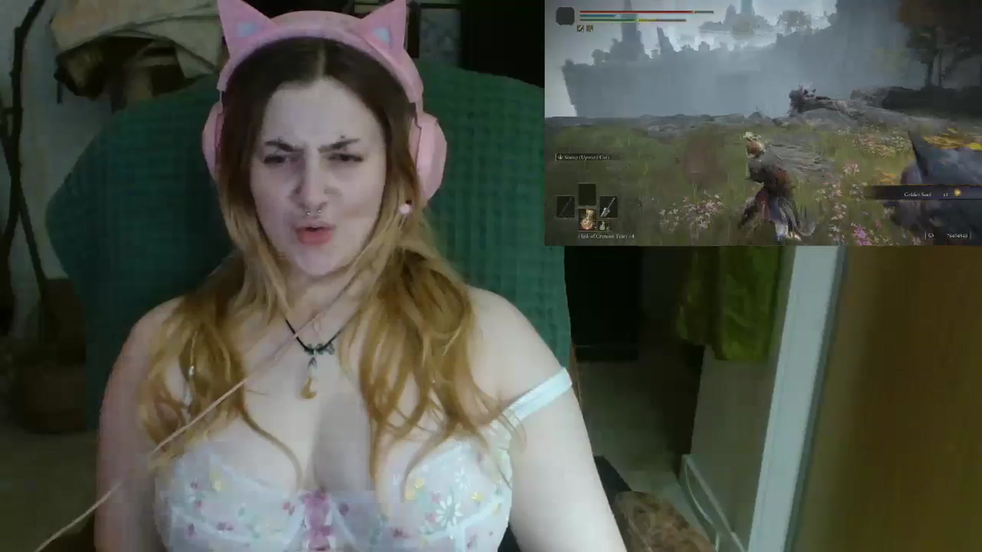 Gallery image thumbnail from UrGamerGirl's myfreecams stream on, 10/16/2023, 24:29 image 14 of 20