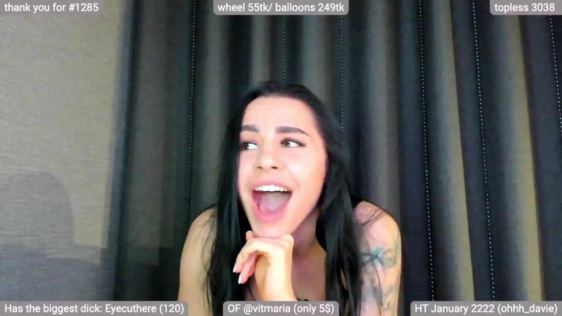 Gallery image thumbnail from ViViMaria's myfreecams stream on, 01/19/2023, 01:07 image 6 of 20