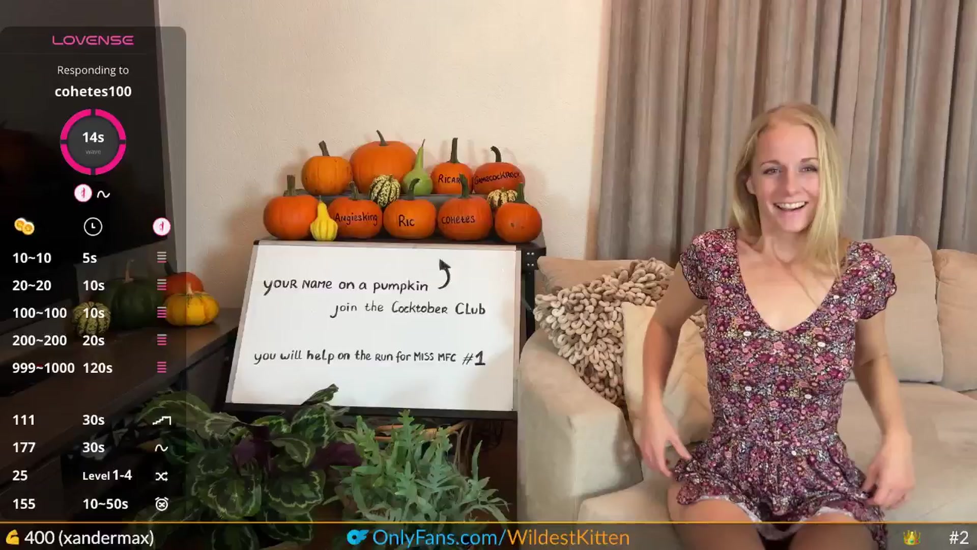 Gallery image thumbnail from WildestKitten's myfreecams stream on, 10/12/2025, 21:40 image 5 of 20