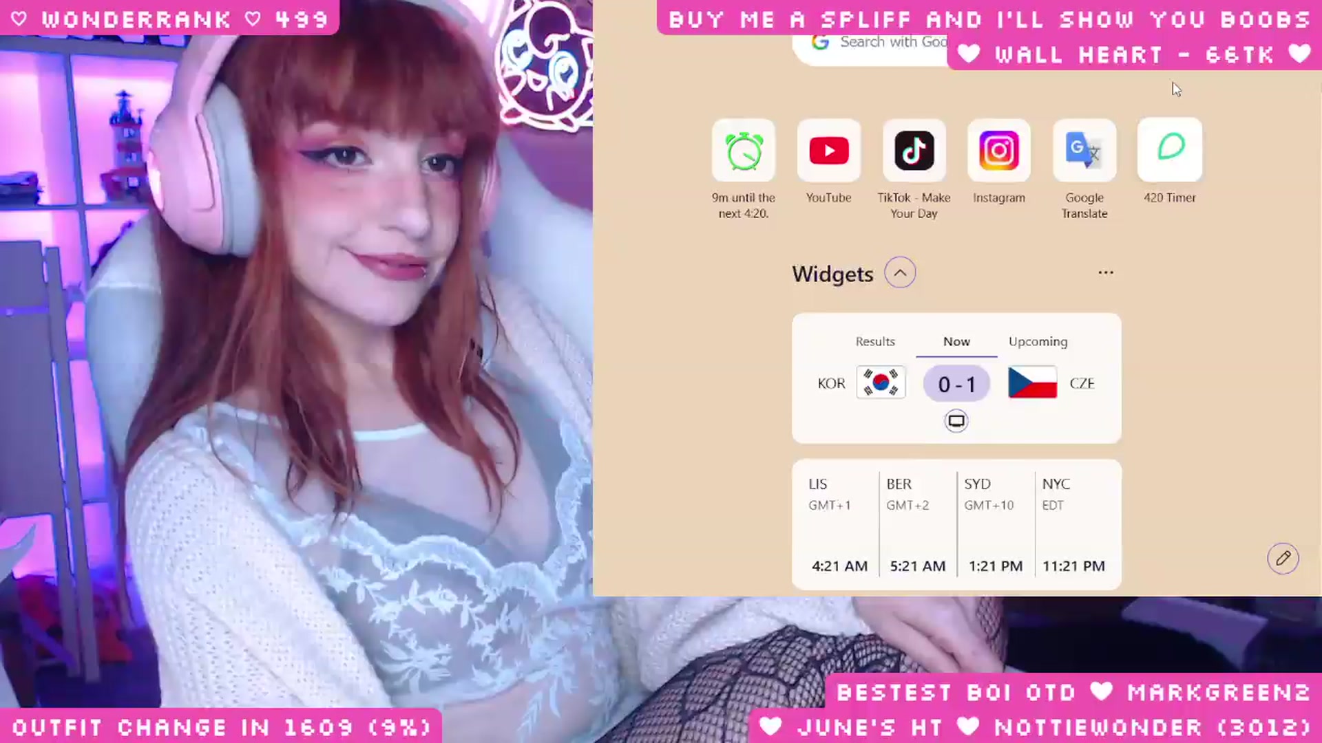 Gallery image thumbnail from WonderAna's myfreecams stream on, 06/12/2026, 03:33 image 20 of 20
