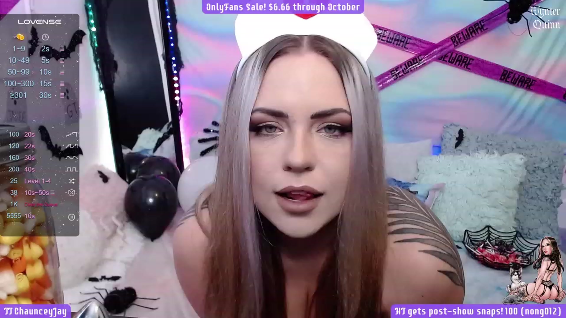 Gallery image thumbnail from WynterQuinnXO's myfreecams stream on, 10/30/2023, 20:15 image 5 of 20