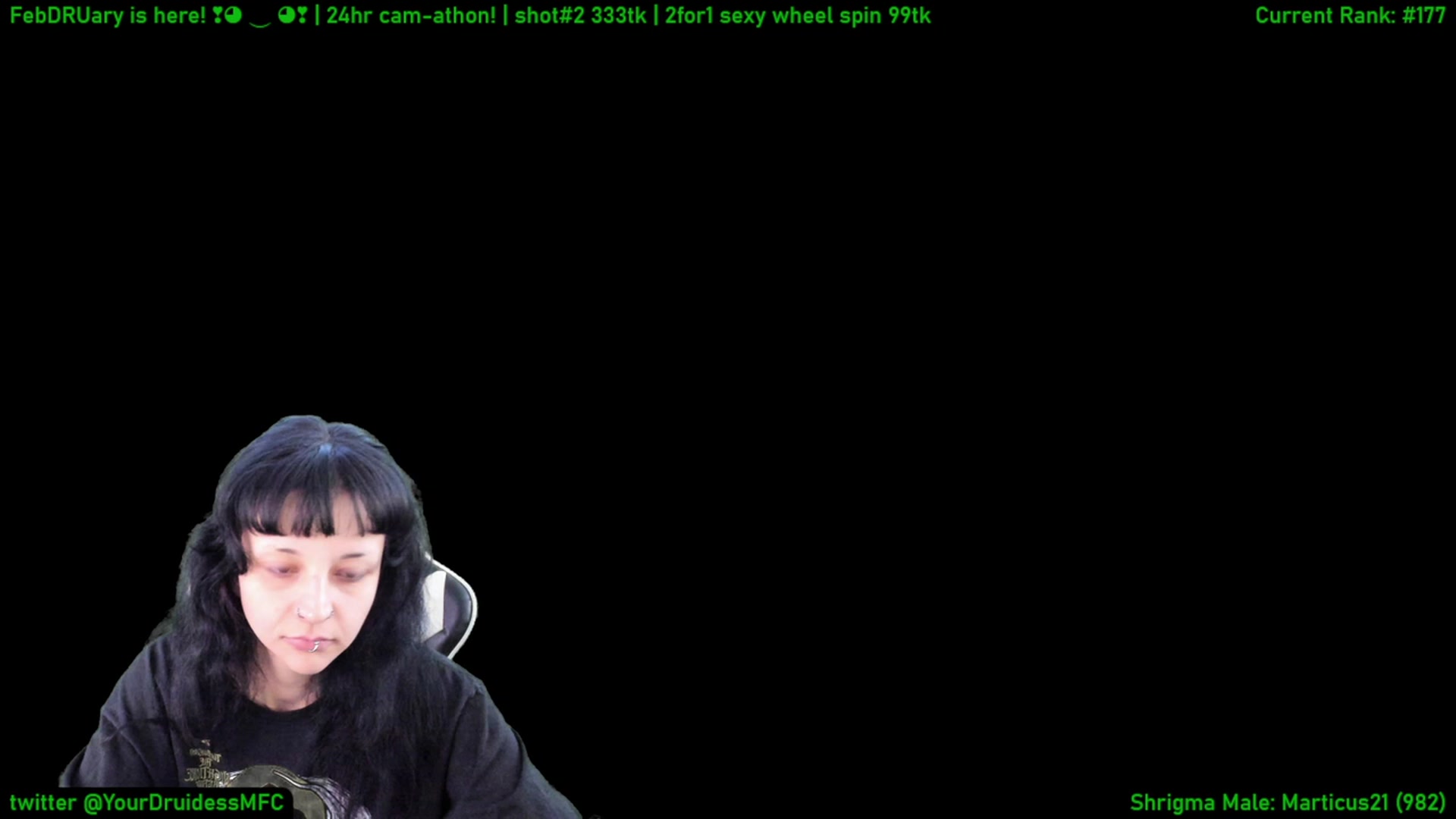 Gallery image thumbnail from YourDruidess's myfreecams stream on, 02/01/2023, 11:38 image 12 of 20