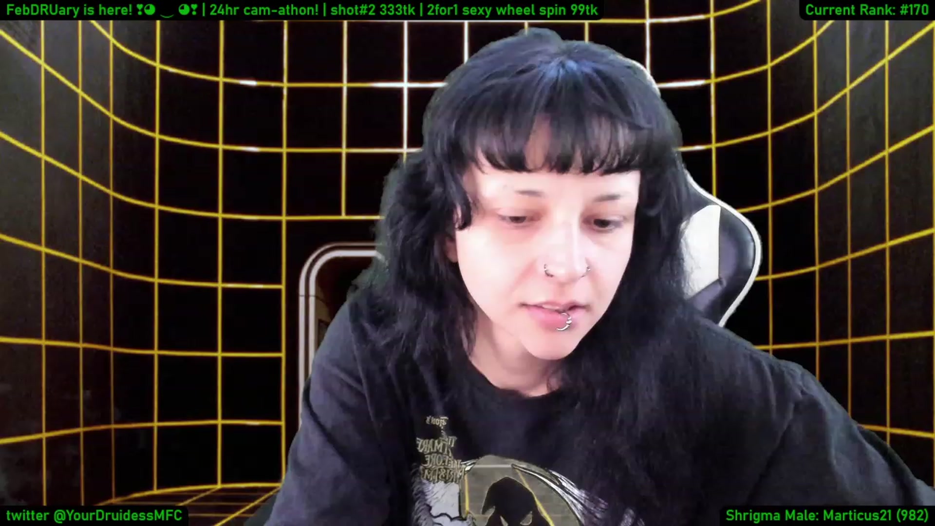Gallery image thumbnail from YourDruidess's myfreecams stream on, 02/01/2023, 11:38 image 2 of 20