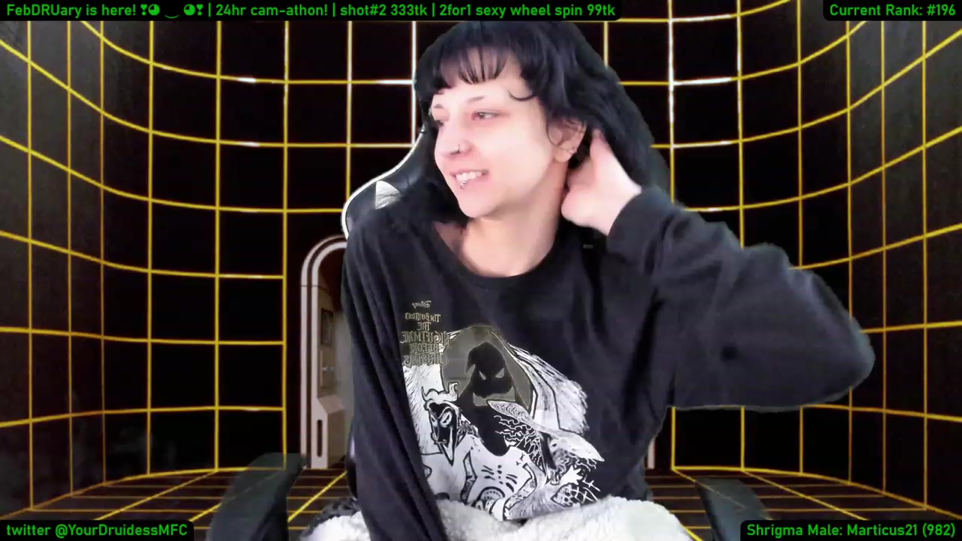 Gallery image thumbnail from YourDruidess's myfreecams stream on, 02/01/2023, 13:23 image 1 of 20