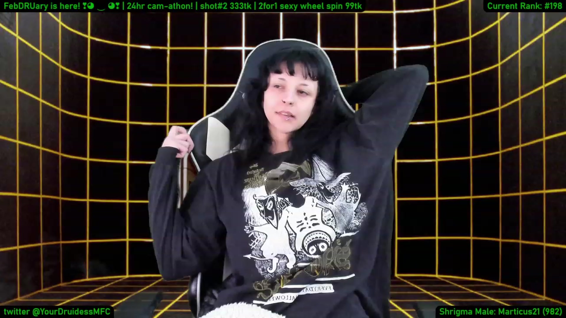 Gallery image thumbnail from YourDruidess's myfreecams stream on, 02/01/2023, 13:23 image 16 of 20