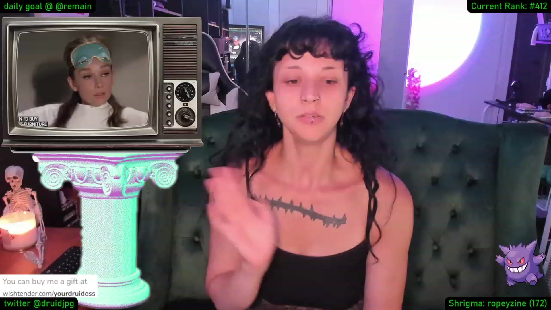 Gallery image thumbnail from YourDruidess's myfreecams stream on, 08/23/2023, 02:55 image 1 of 20