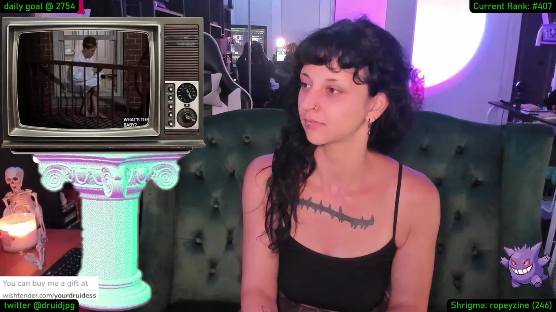 Gallery image thumbnail from YourDruidess's myfreecams stream on, 08/23/2023, 02:55 image 4 of 20