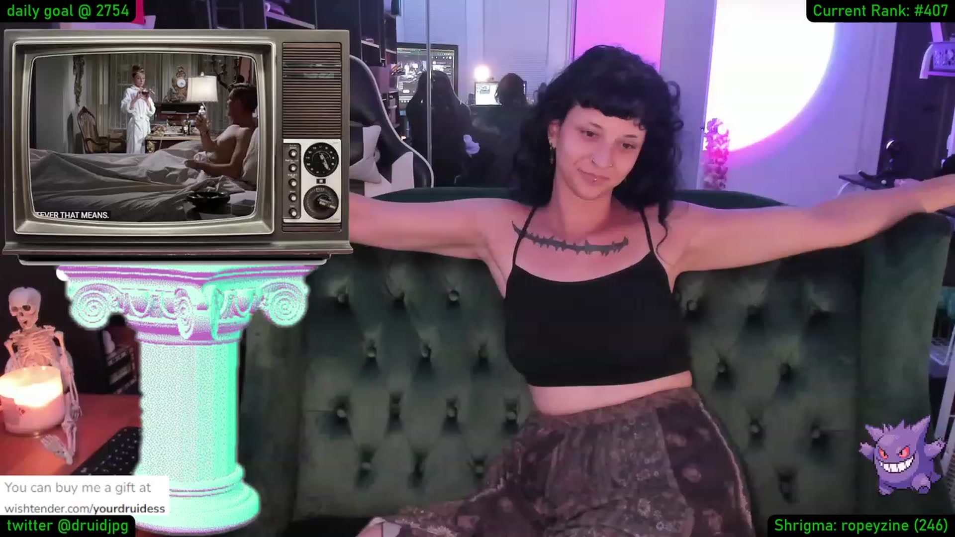 Gallery image thumbnail from YourDruidess's myfreecams stream on, 08/23/2023, 02:55 image 5 of 20