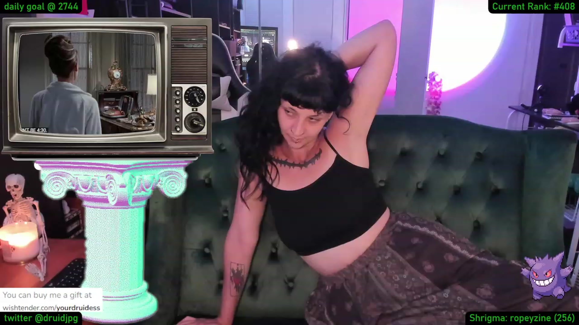 Gallery image thumbnail from YourDruidess's myfreecams stream on, 08/23/2023, 02:55 image 7 of 20