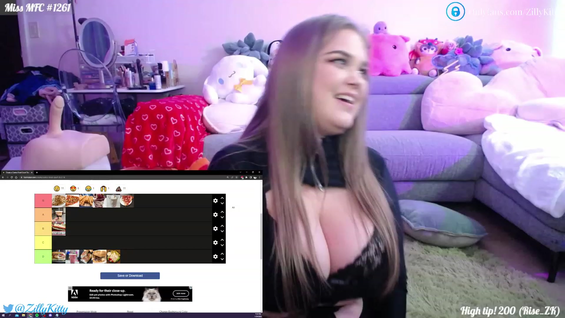 Gallery image thumbnail from ZillyKitty's myfreecams stream on, 01/31/2023, 24:52 image 7 of 20