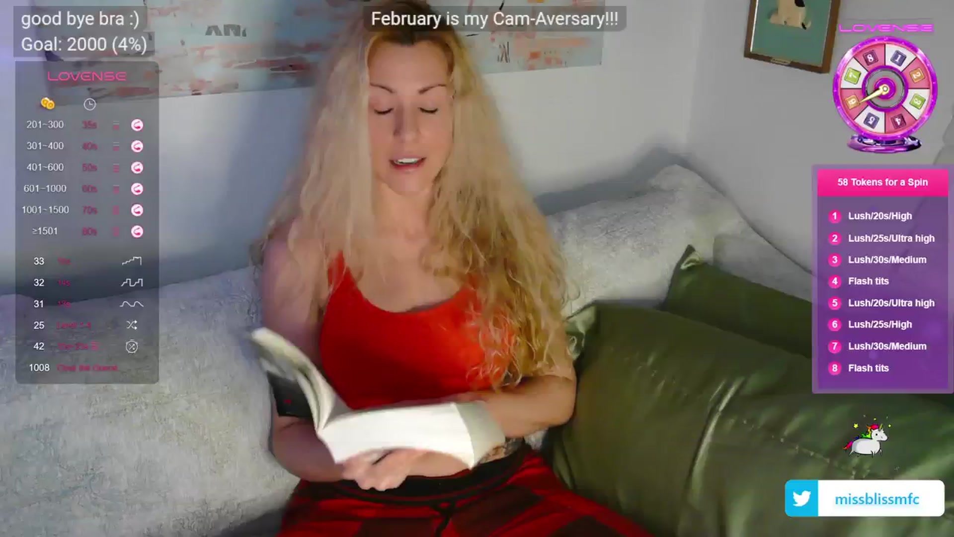 Gallery image thumbnail from aMissBliss's myfreecams stream on, 02/02/2024, 04:54 image 7 of 20