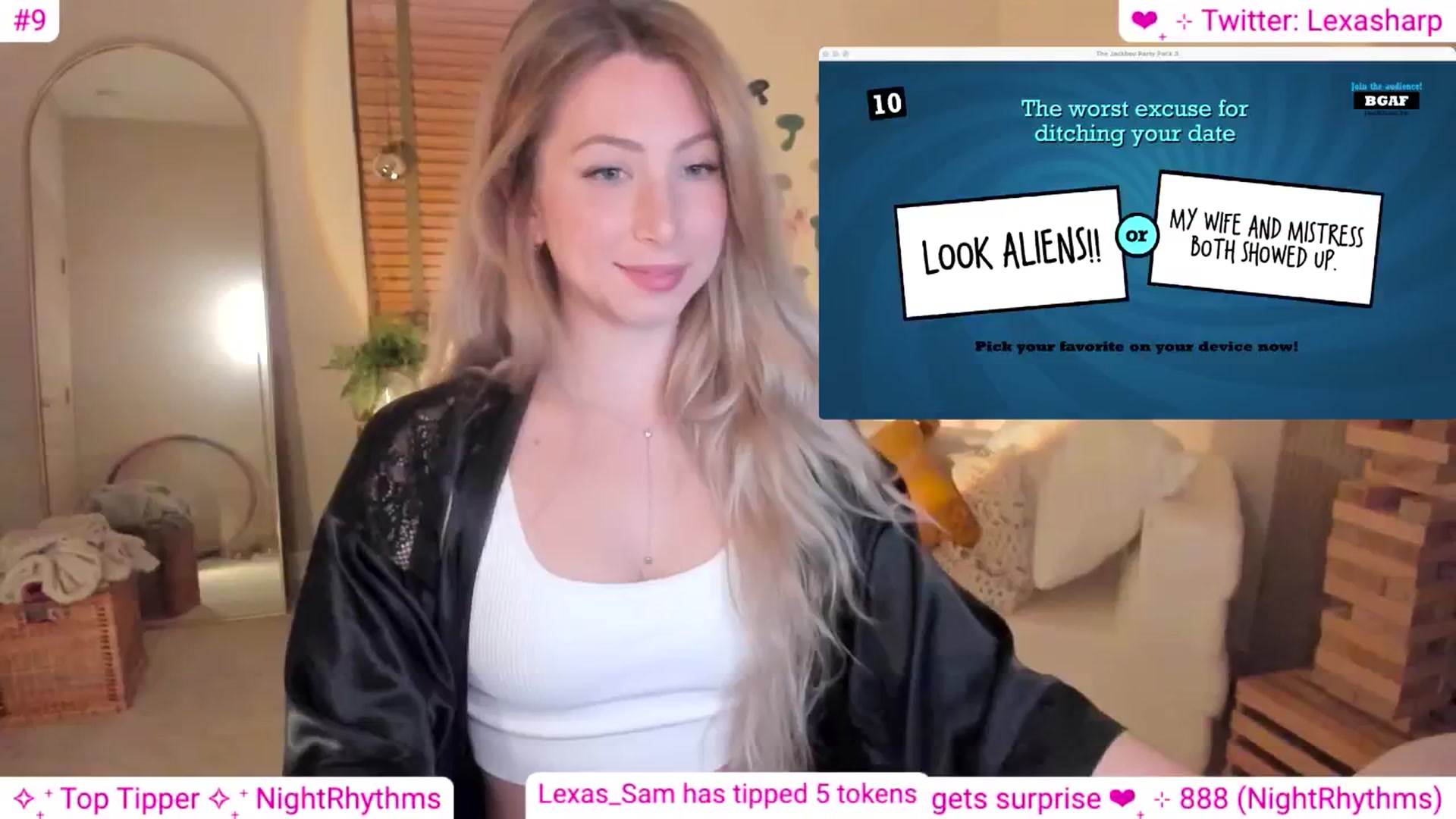 Gallery image thumbnail from alexasharp's myfreecams stream on, 08/09/2024, 06:41 image 5 of 20