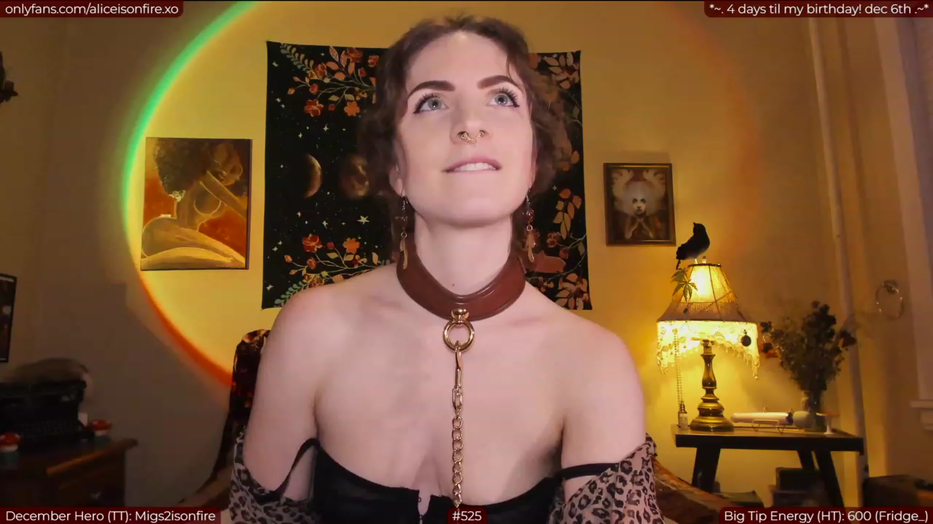 Gallery image thumbnail from aliceisonfire's myfreecams stream on, 12/03/2022, 08:56 image 3 of 20