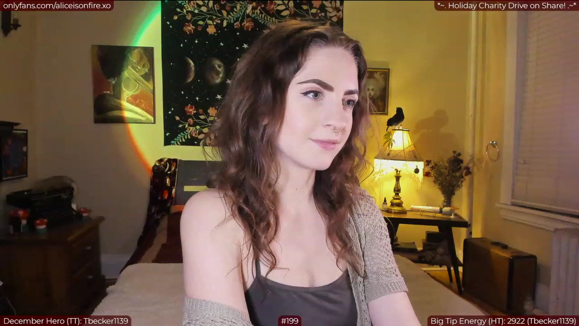 Gallery image thumbnail from aliceisonfire's myfreecams stream on, 12/09/2022, 06:08 image 6 of 20
