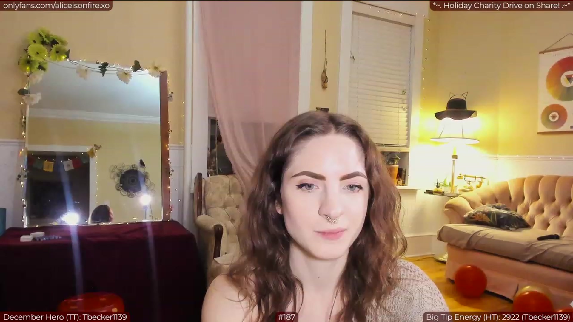 Gallery image thumbnail from aliceisonfire's myfreecams stream on, 12/09/2022, 08:24 image 15 of 20
