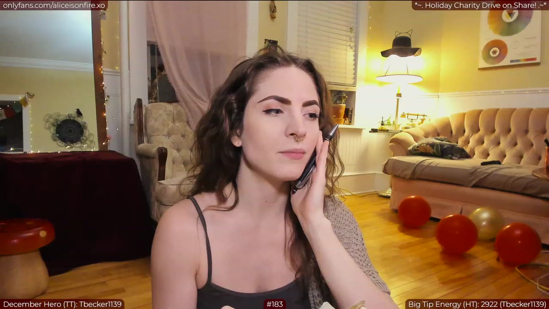 Gallery image thumbnail from aliceisonfire's myfreecams stream on, 12/09/2022, 09:45 image 7 of 20