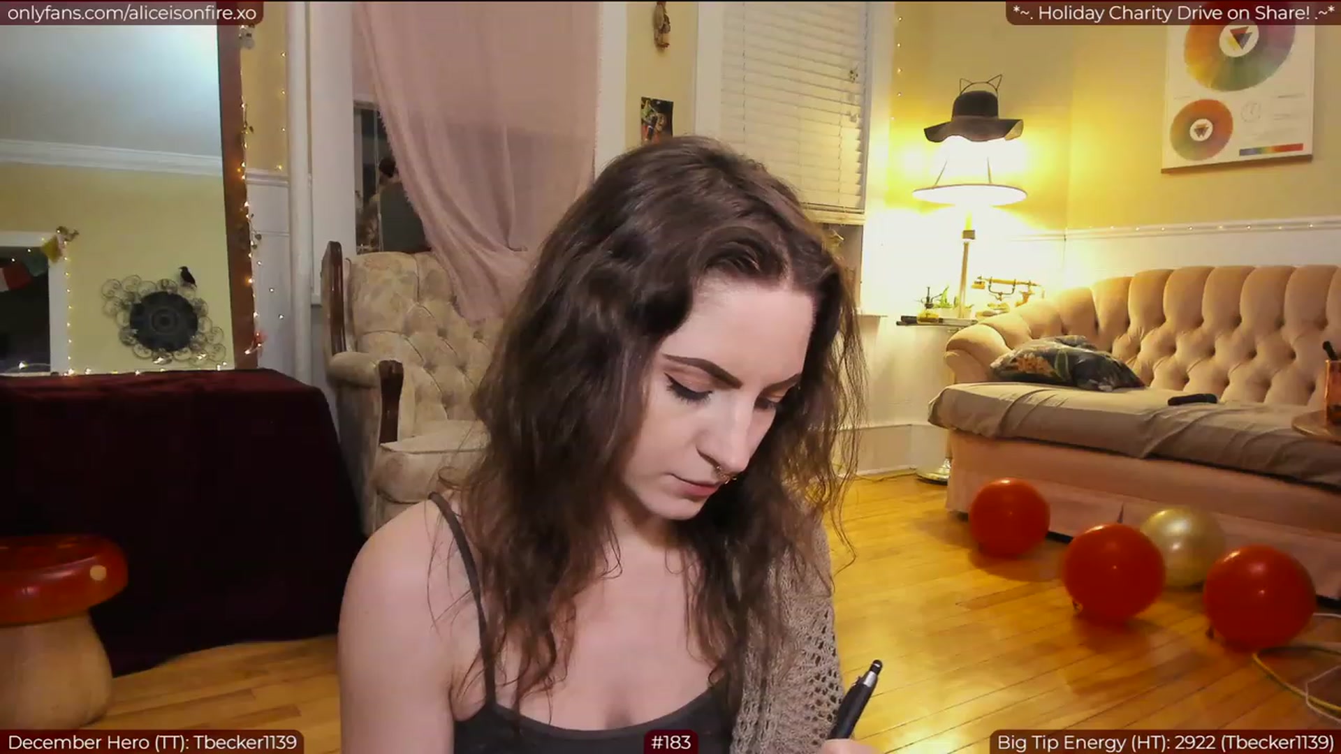 Gallery image thumbnail from aliceisonfire's myfreecams stream on, 12/09/2022, 09:45 image 8 of 20